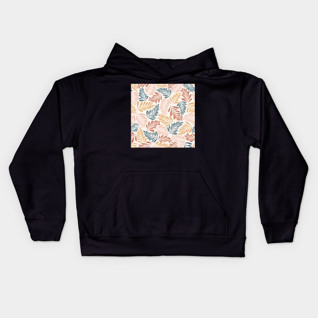 Colorful Leaves Kids Hoodie by cait-shaw